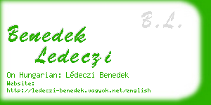 benedek ledeczi business card